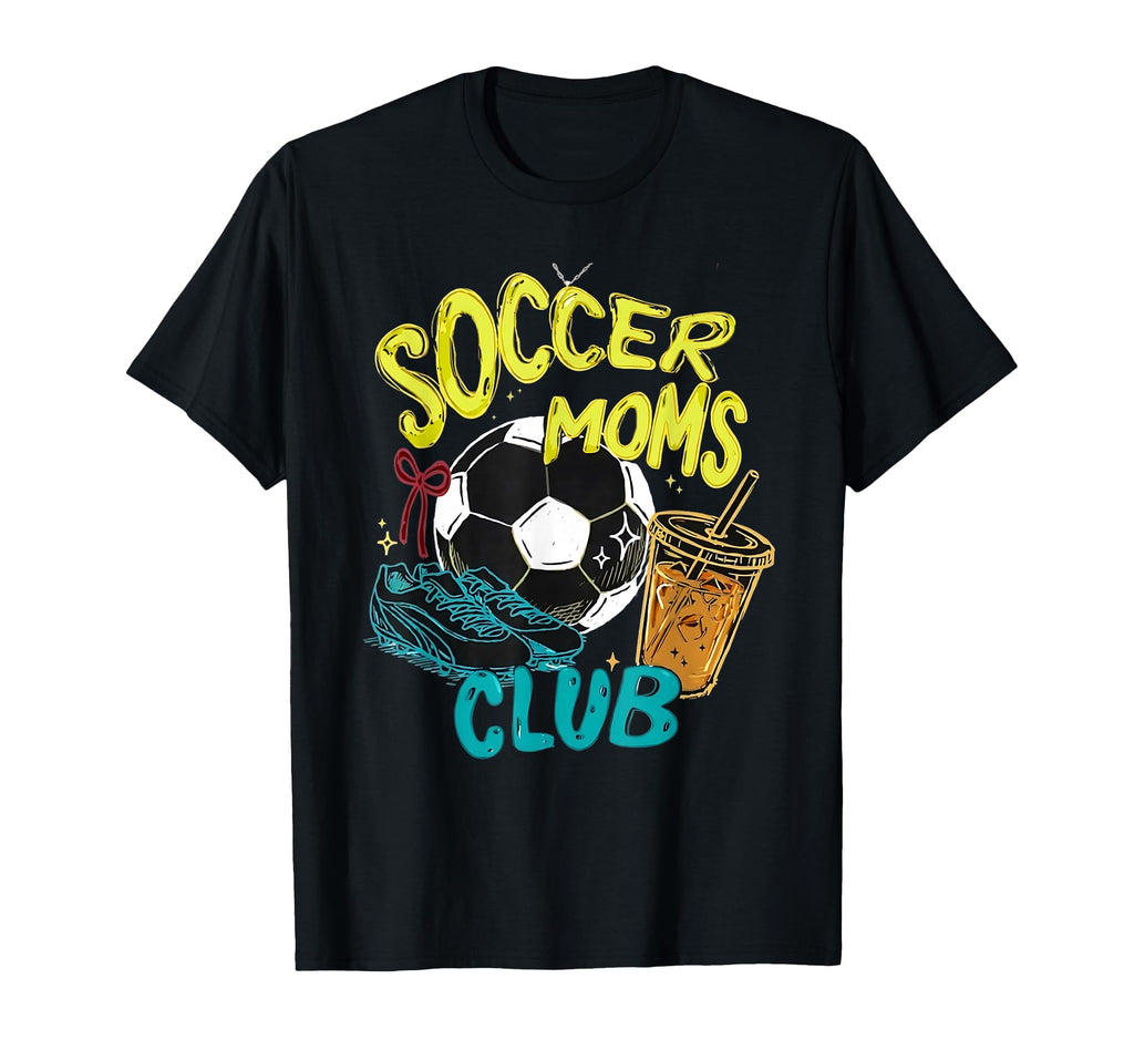 Soccer Moms Club Funny Sports Mom T-Shirt - Custom Art Print for Adults