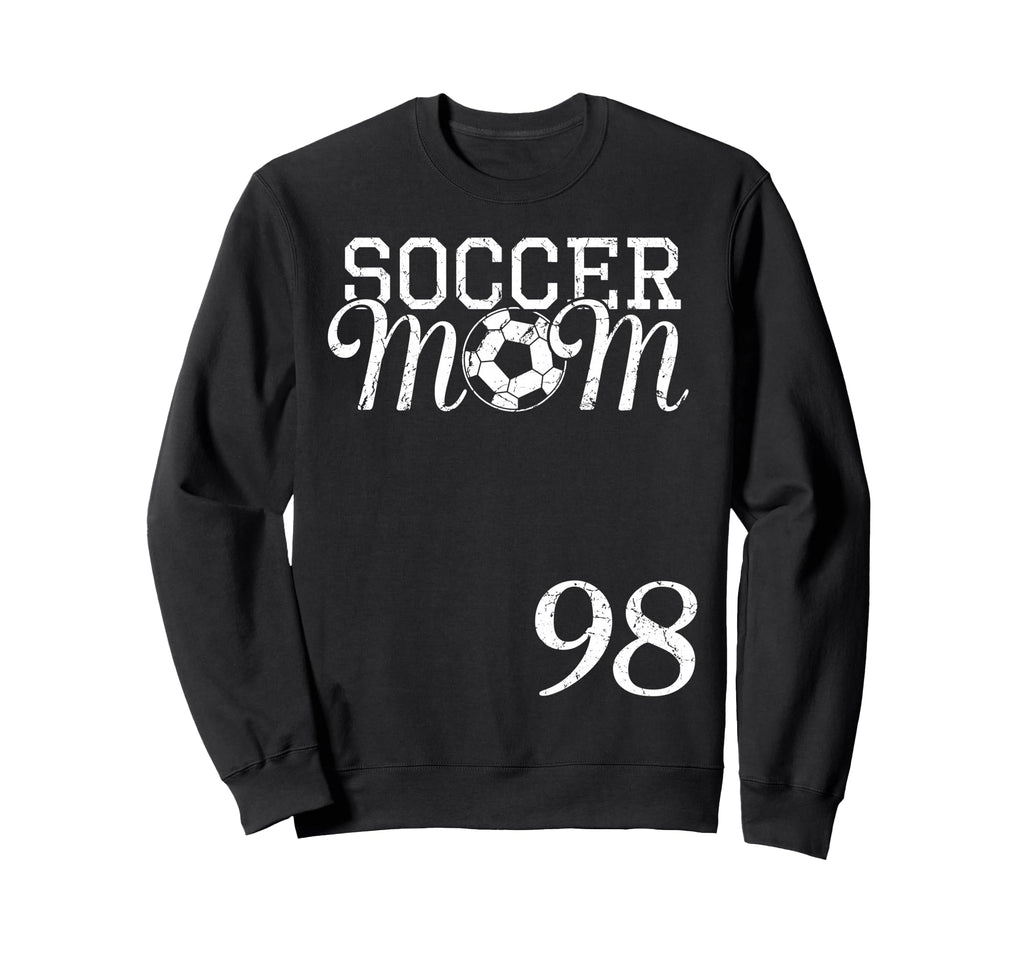 Soccer Mom Jersey Number 98 Sweatshirt - Fun Novelty Design for Adults
