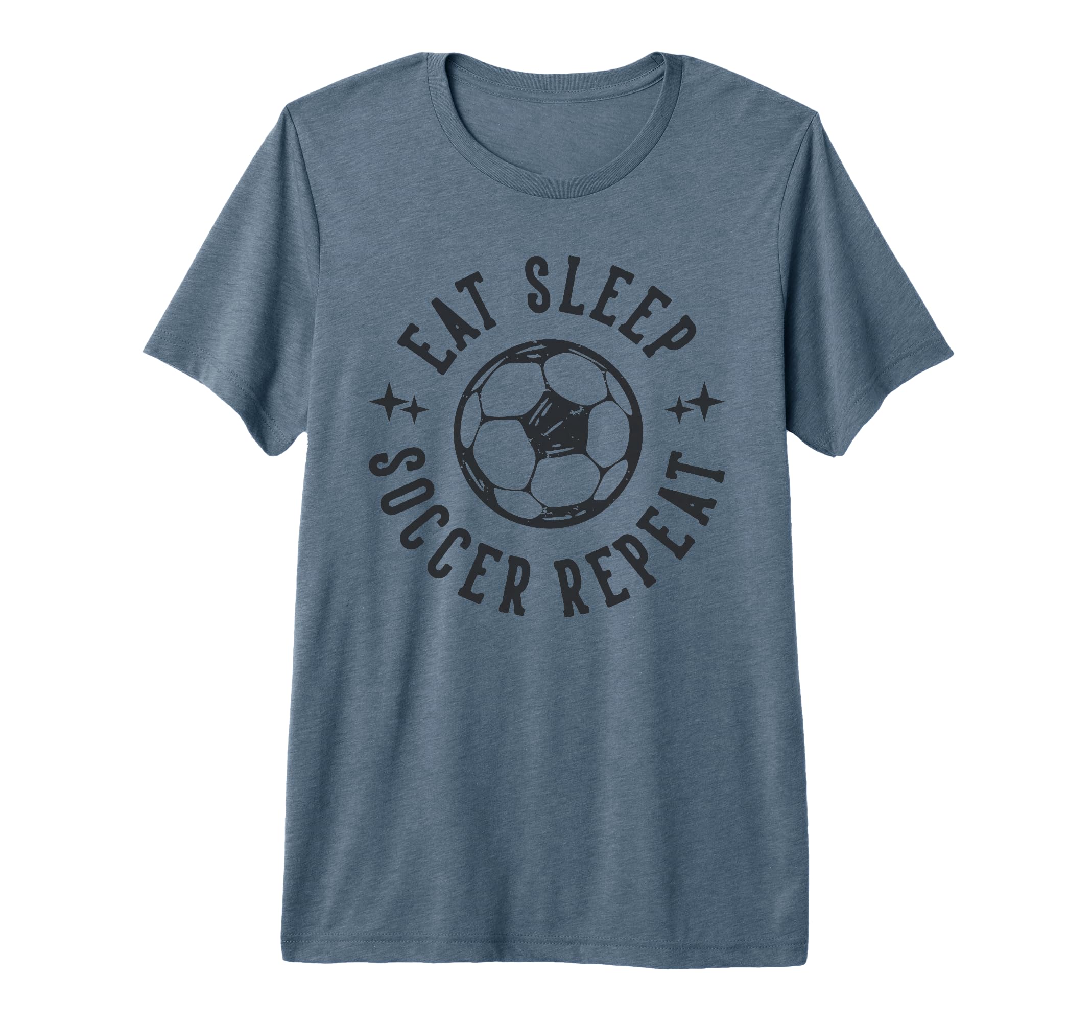 Eat Sleep Soccer Repeat Soccer Sports T-Shirt - Novelty Apparel for Adults