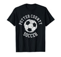 Potter County Soccer Distressed T-Shirt - Casual Everyday Wear for Adults