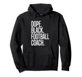 Dope Black Football Coach Hoodie - Casual Everyday Wear Unisex