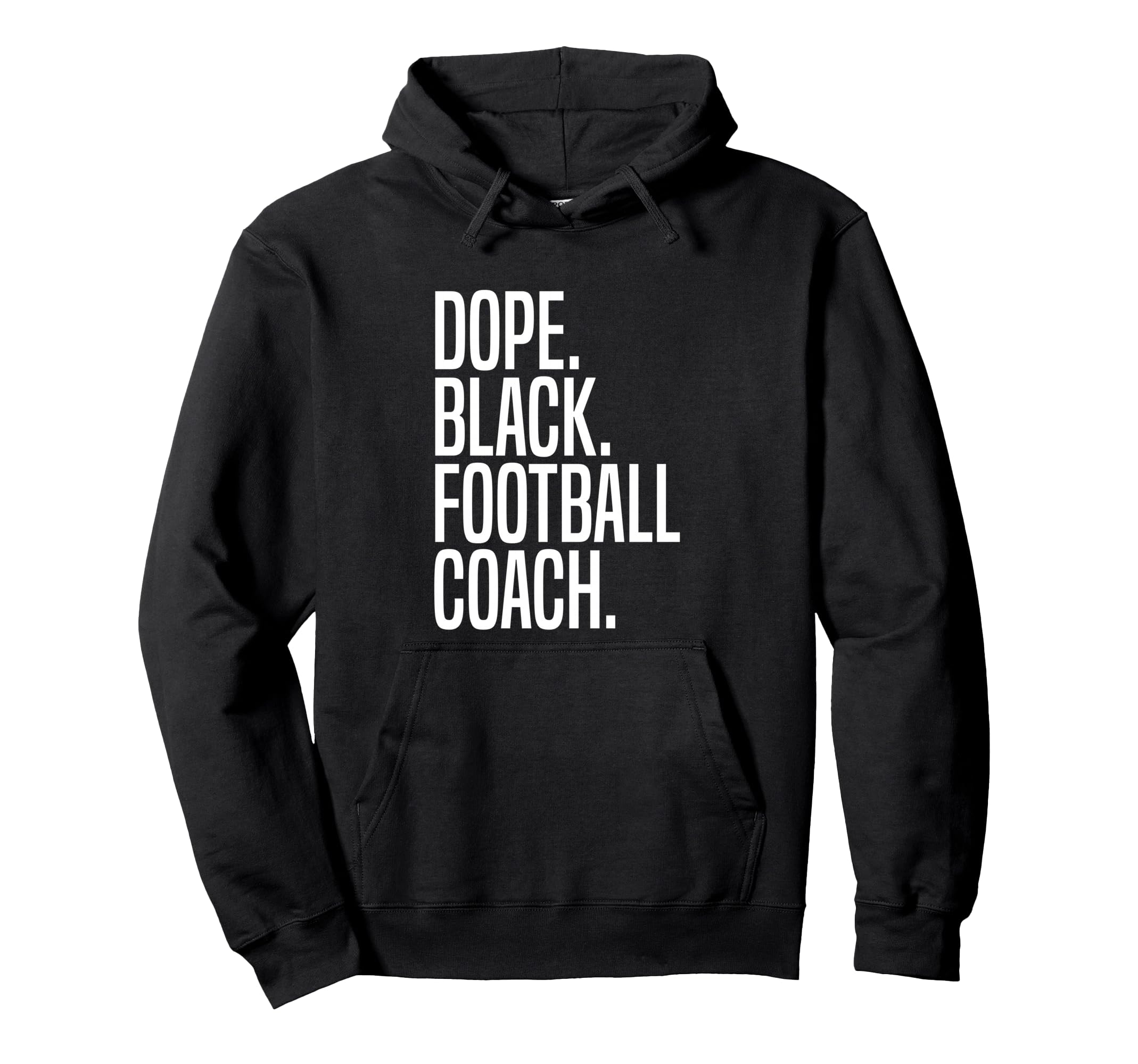 Dope Black Football Coach Hoodie - Casual Everyday Wear Unisex
