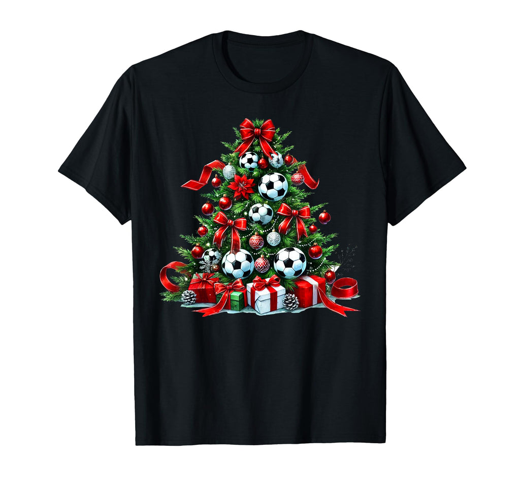 Coquette Bow Soccer Tree Lights Sports T-Shirt - Graphic Print for Adults