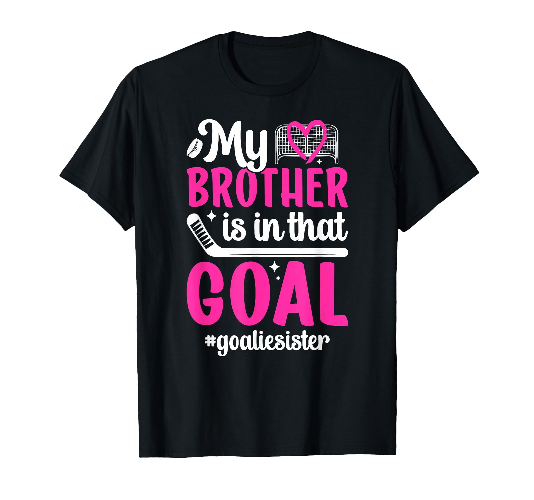 Proud Ice Hockey Goalie Sister Hockey T-Shirt - Graphic Print for Adults