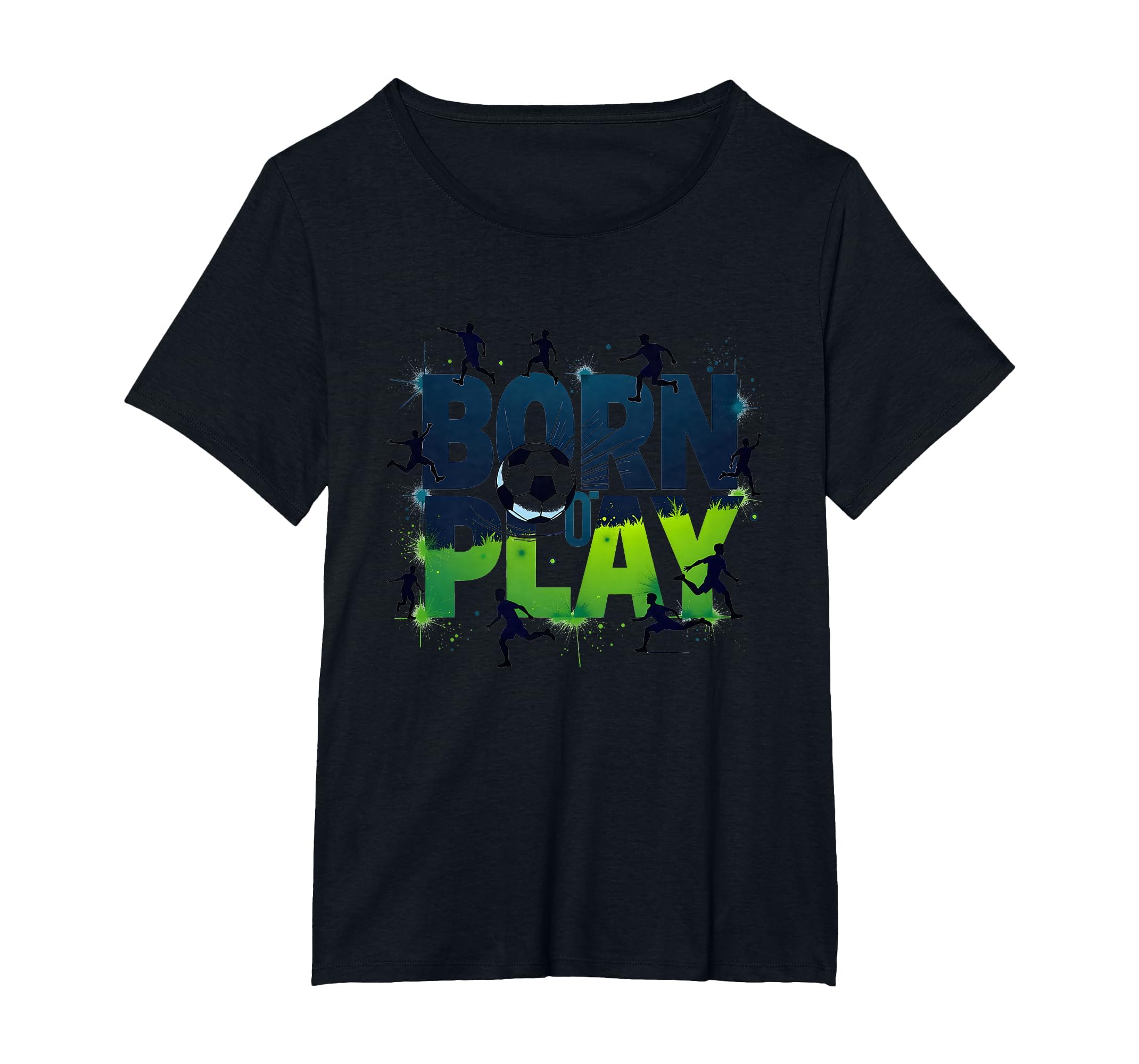 Born To Play Soccer Athlete T-Shirt - Casual Everyday Wear Men Women