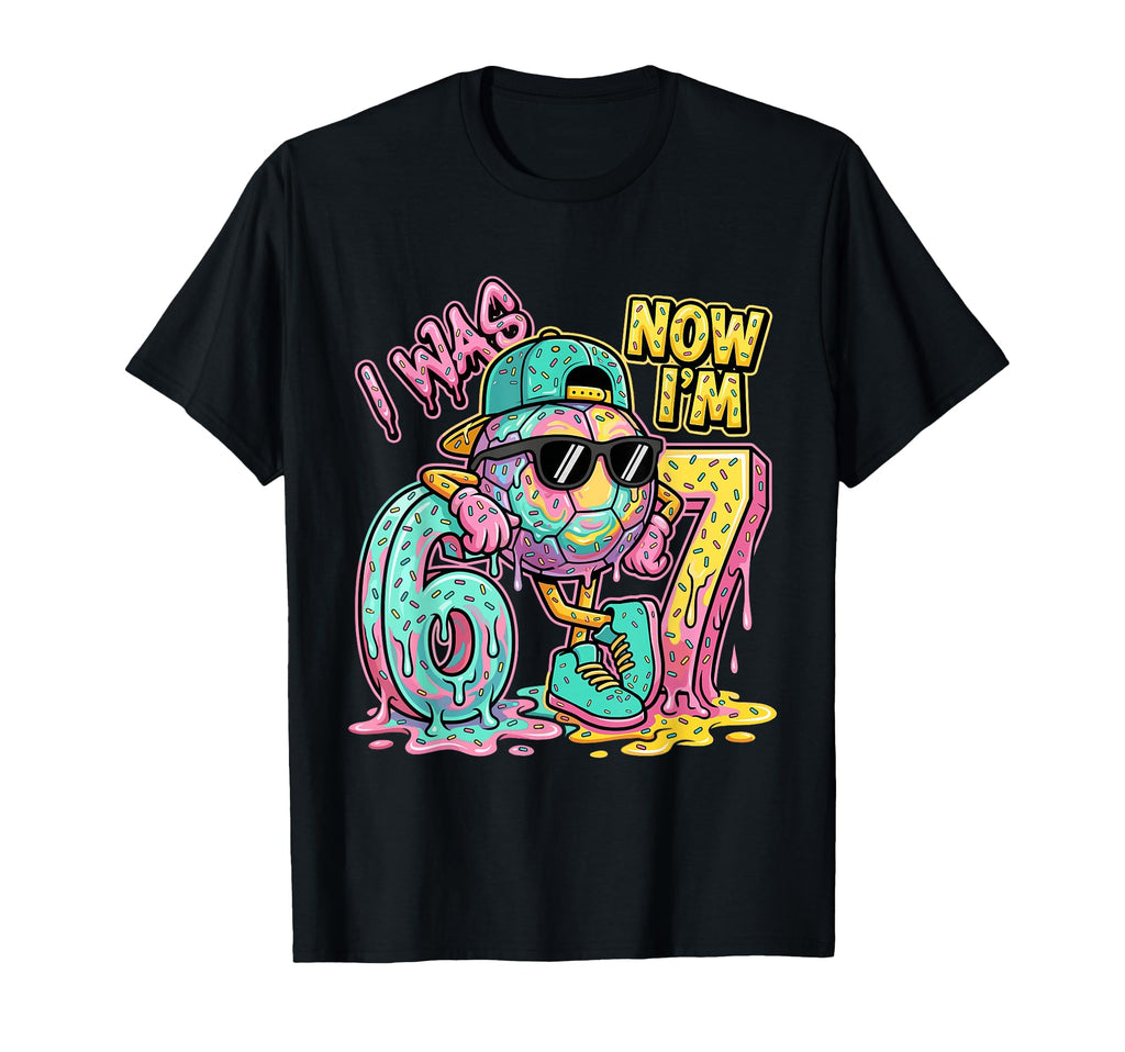 I Was 6 Now Im 7 Birthday Soccer Ball T-Shirt - Minimalist Print Unisex