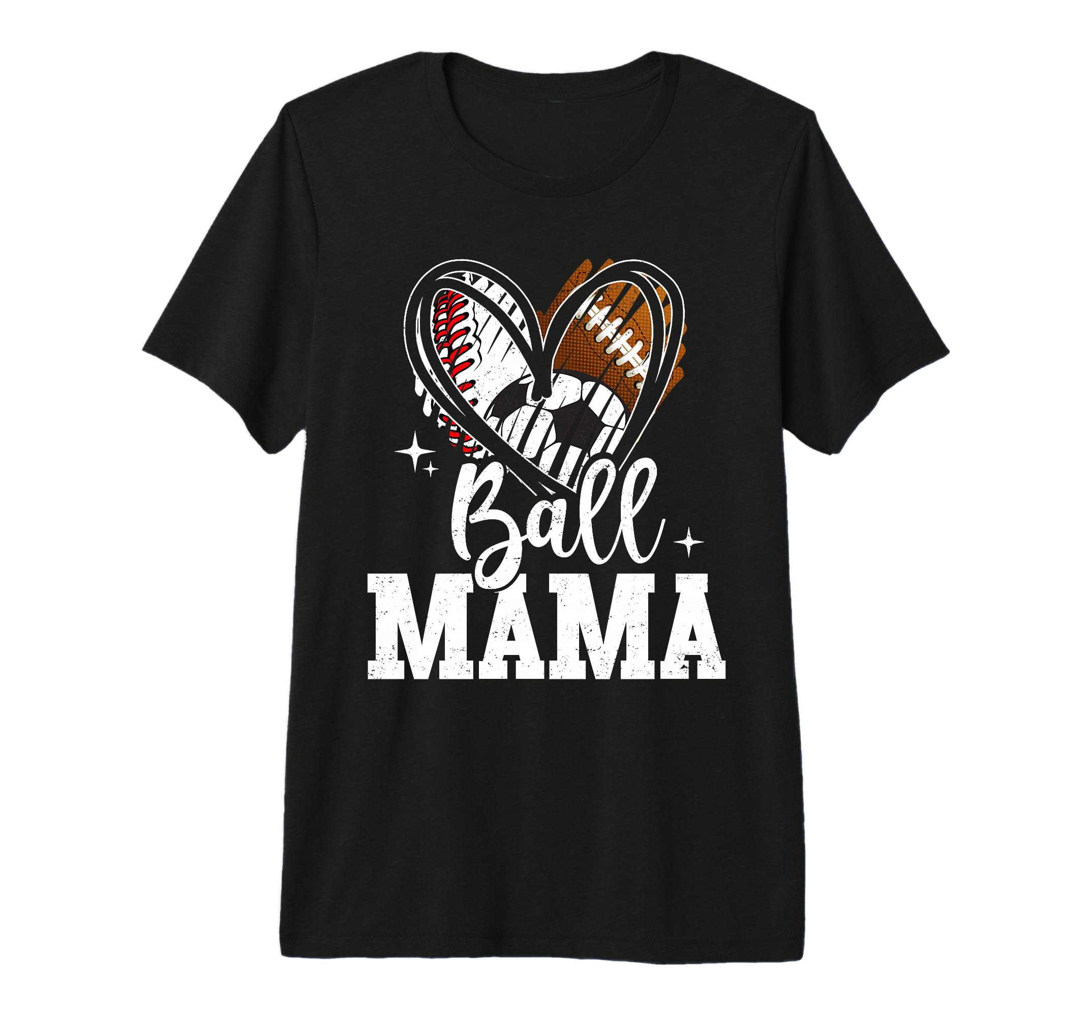 Ball Mama Baseball Football Soccer Ball T-Shirt - Minimalist Print Unisex