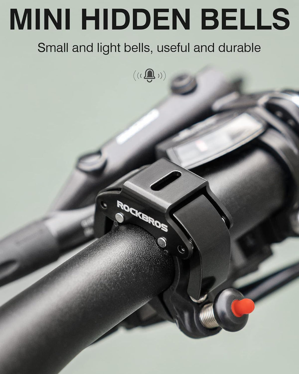 ROCKBROS Bike Bells Hidden for 22.2mm Handlebars More Than 100dB