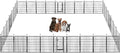 BestPet Dog Playpen Indoor 40 inch 32 Panels Metal Dog Pen Pet Dog Fence Outdoor Exercise Pen with Doors,Pet Puppy Playpen for RV Camping Yard, Black