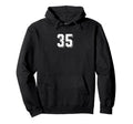Number 35 80S 90S Soccer Team Hoodie - Casual Everyday Wear for Adults