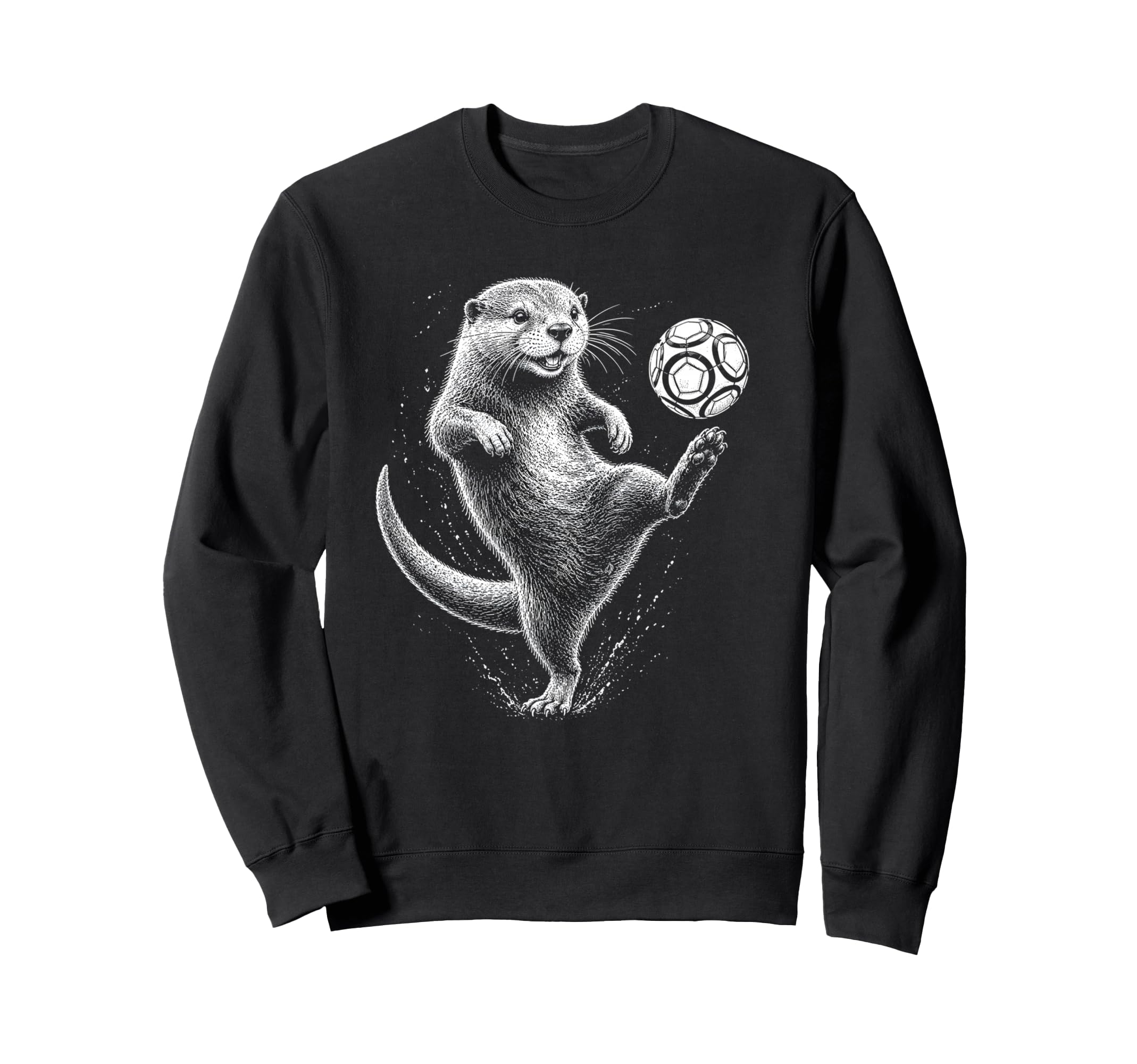 Funny Otter Juggling Soccer Ball Sweatshirt - Streetwear Style Men Women