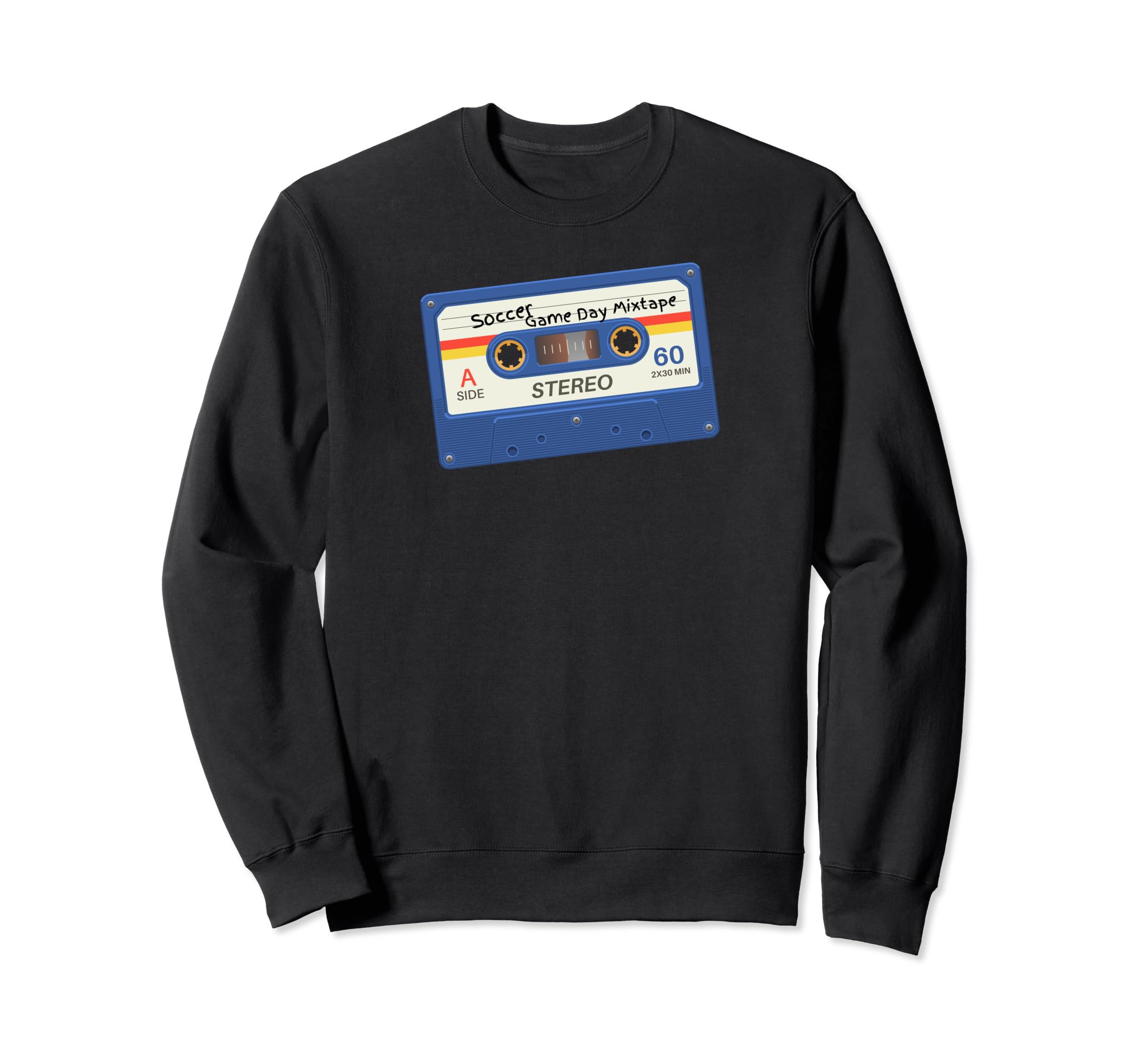 Soccer Game Day Mix Tape Sweatshirt - Novelty Apparel for Adults
