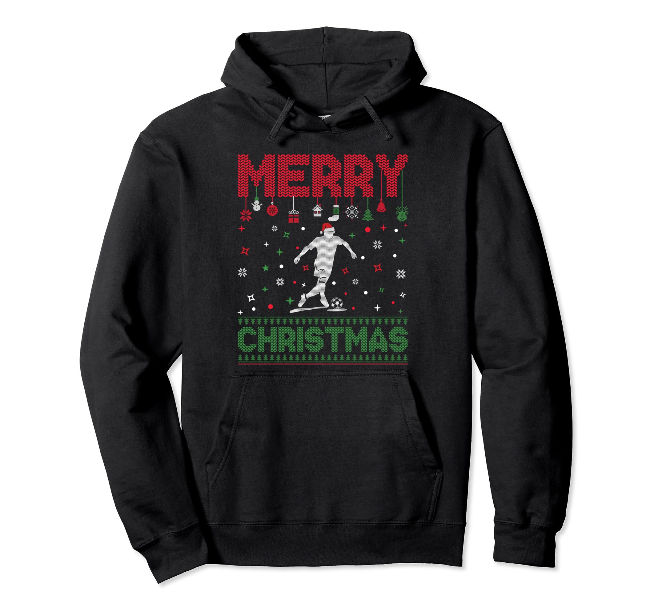 Ugly Holiday Funny Soccer Player Hoodie - Streetwear Style Unisex