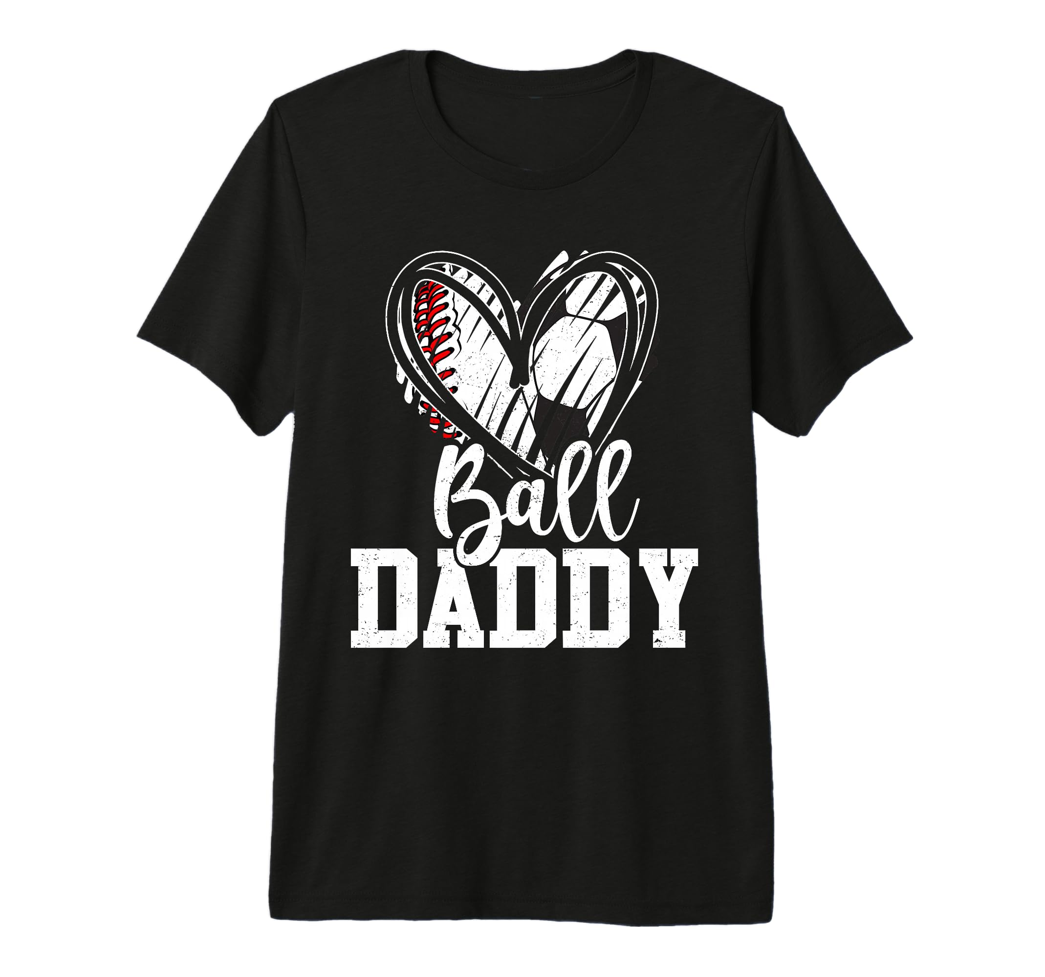 Ball Daddy Baseball Soccer Dad Fathers T-Shirt - Graphic Print Men Women