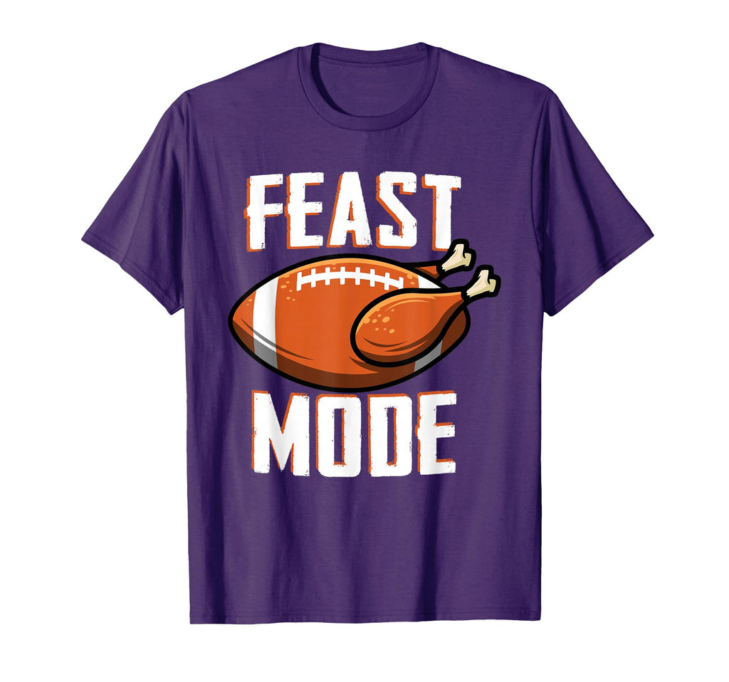 Feast Mode Football Turkey Funny T-Shirt - Novelty Apparel Unisex