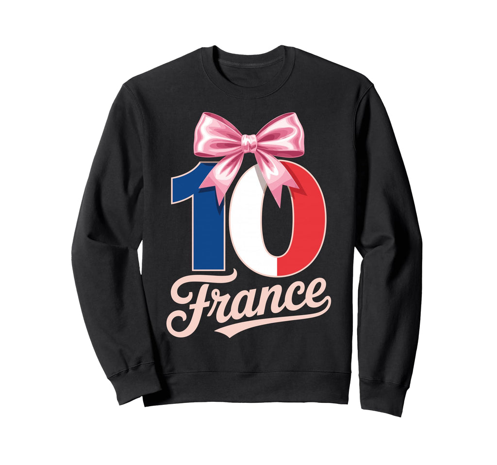 10 France Birthday Number 10 Soccer Sweatshirt - Trendy Graphic Unisex