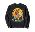 Pumpkin Skeleton Goalie Soccer Sweatshirt - Casual Everyday Wear Men Women