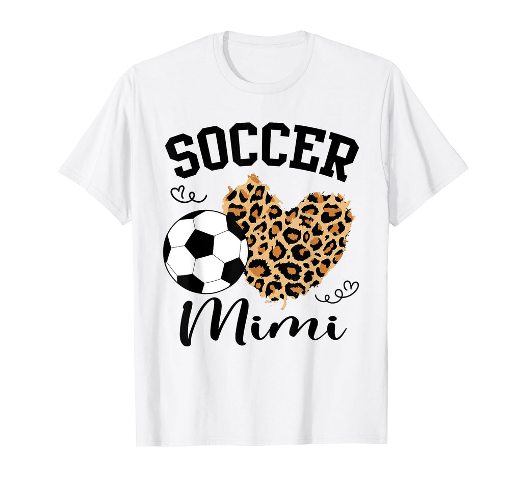 Soccer Mimi Heart Leopard Mimi Family T-Shirt - Graphic Print for Adults