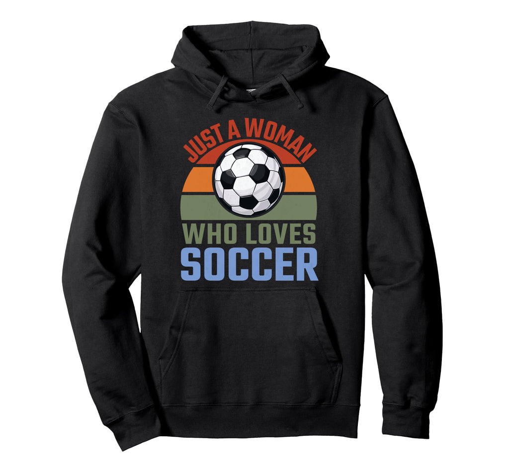 Just Who Loves Soccer Soccer Player Hoodie - Aesthetic Graphic Unisex