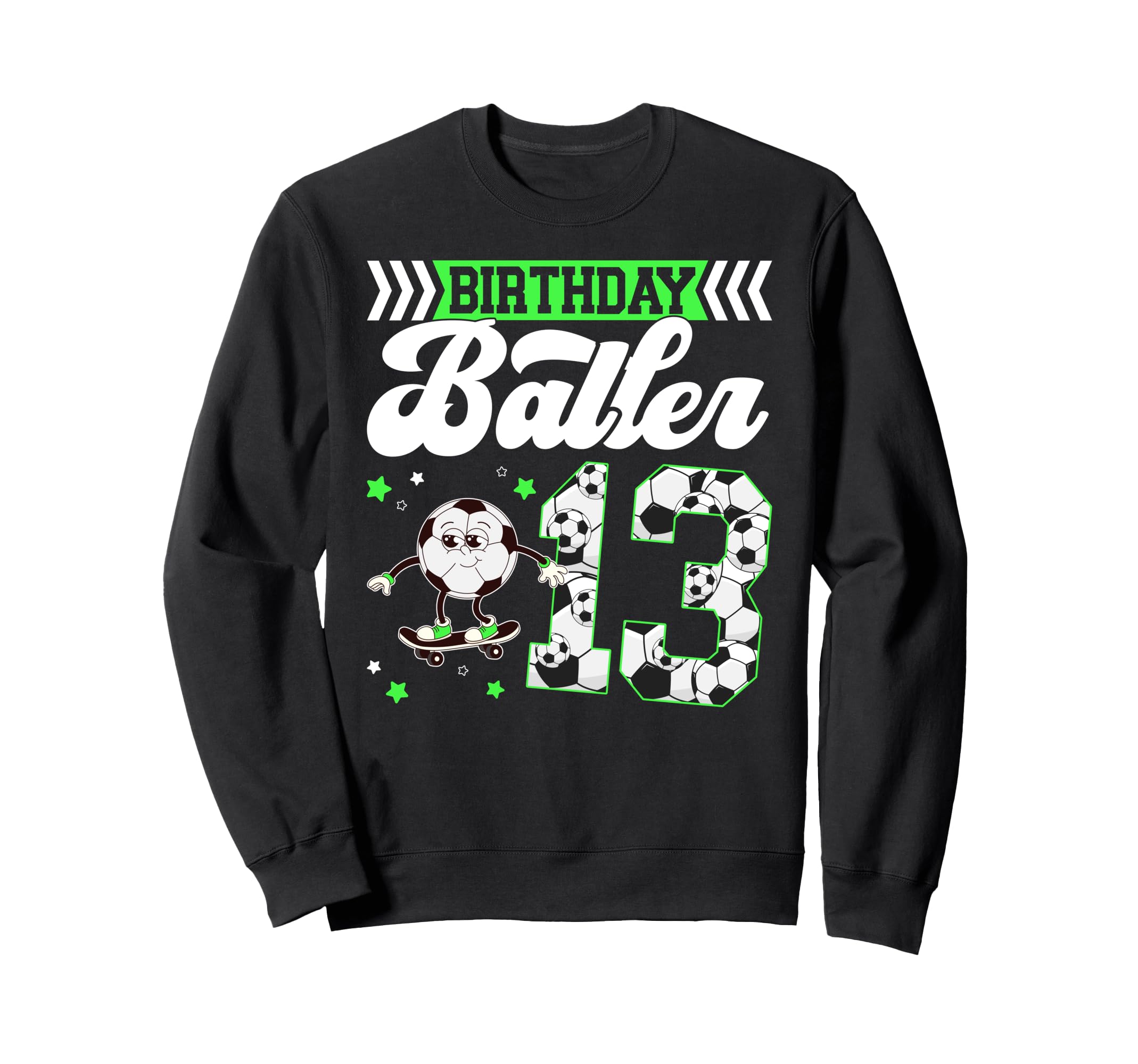 13Th Soccer Birthday Party Sweatshirt - Aesthetic Graphic for Adults