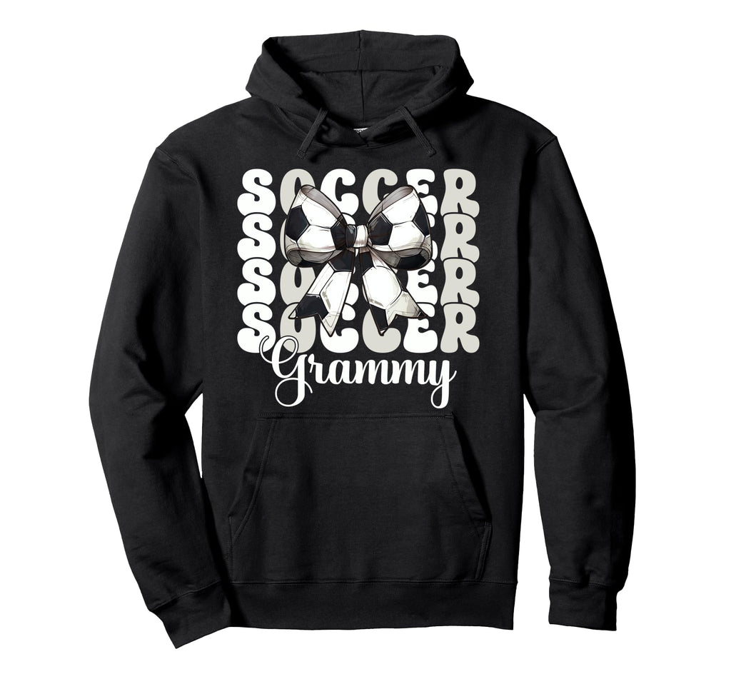 Soccer Grammy Soccer Grandma Coquette Bow Hoodie - Trendy Graphic Unisex