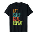 Eat Sleep Goal Repeat Soccer T-Shirt - Fun Novelty Design for Adults
