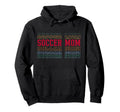Soccer Mom Funny Layered Text Mother Hoodie - Casual Everyday Wear Unisex