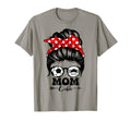 Mom Life Messy Bun Hair Funny Swim T-Shirt - Minimalist Print Unisex