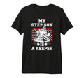 Mens Hockey Keeper Step Dad Hockey T-Shirt - Aesthetic Graphic Men Women