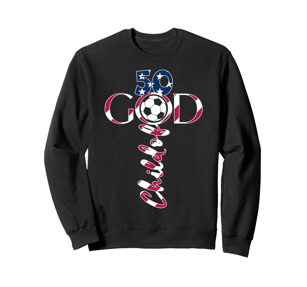 Jesus 50 Years Child God Soccer 50Th Sweatshirt - Graphic Print for Adults