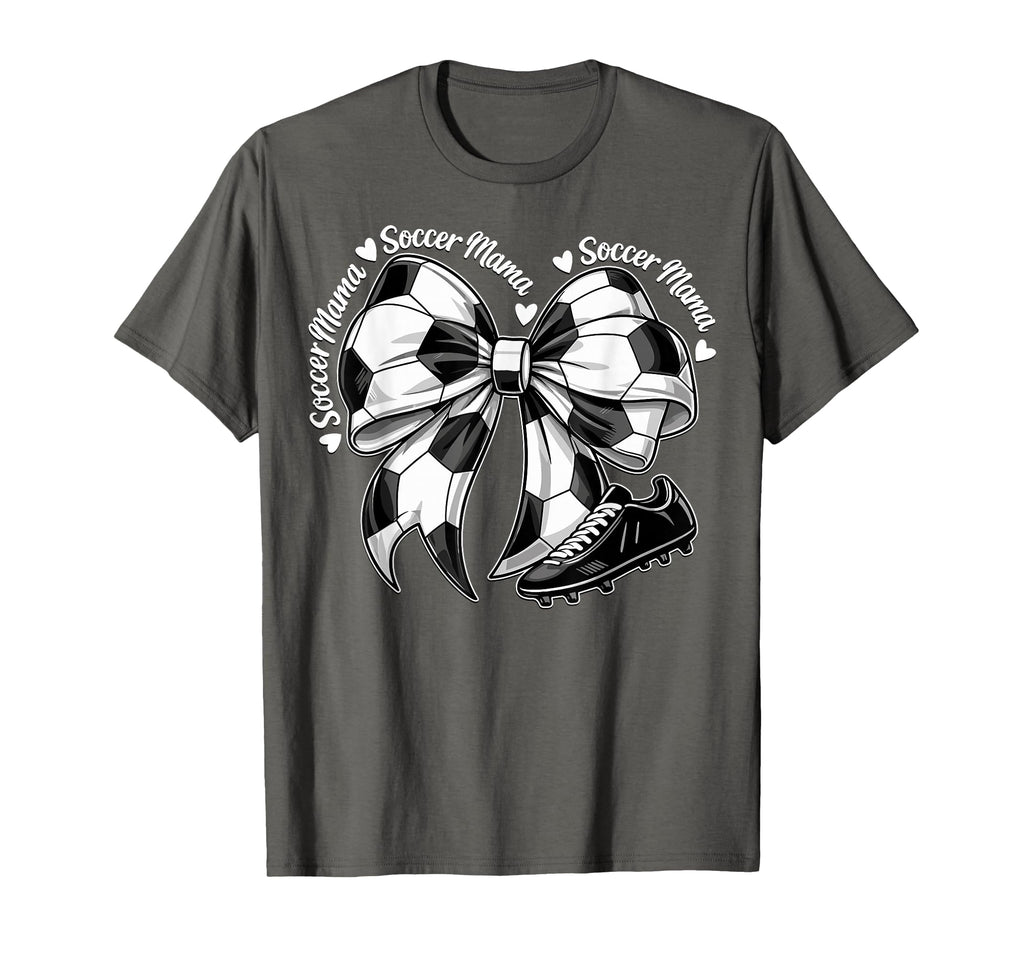 Soccer Mama Mom Coquette Bows Game T-Shirt - Aesthetic Graphic Men Women