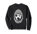 Soccer Fingerprint Soccer Football Sweatshirt - Minimalist Print Men Women