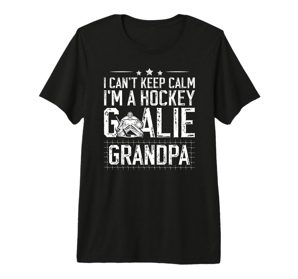 Mens Im Hockey Goalie Grandpa Ice Hockey T-Shirt - Unique Graphic Unisex