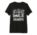 Mens Im Hockey Goalie Grandpa Ice Hockey T-Shirt - Unique Graphic Unisex