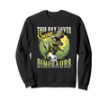 This Loves Soccer And Dinosaurs Playing Sweatshirt - Trendy Graphic Unisex