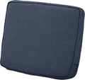 Classic Accessories Montlake Water-Resistant 21 x 22 x 4 Inch Patio Lounge Back Cushion, Heather Indigo Blue, Outdoor Loveseat Cushions