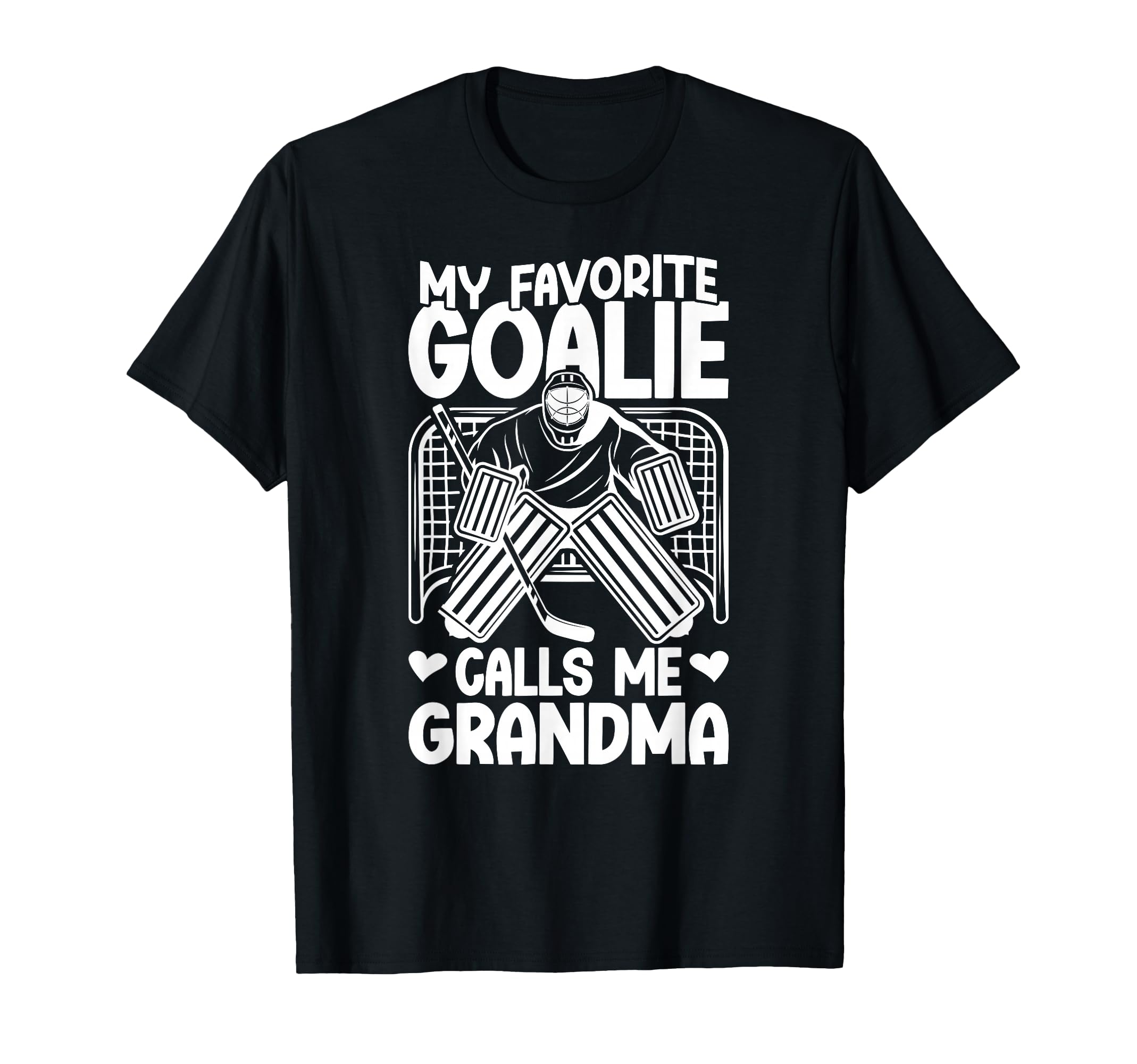 Proud Ice Hockey Goalie Grandma T-Shirt - Fun Novelty Design Men Women