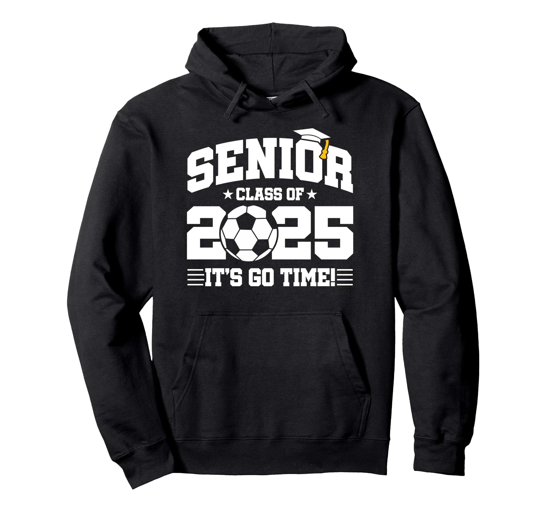 Class 2025 Senior Year Soccer Player Hoodie - Minimalist Print for Adults