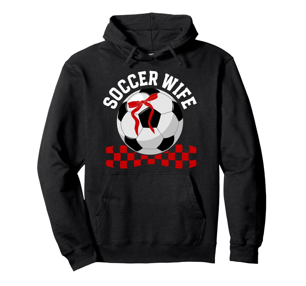 Soccer Wife Soccer Player Coquette Soccer Hoodie - Trendy Graphic Unisex