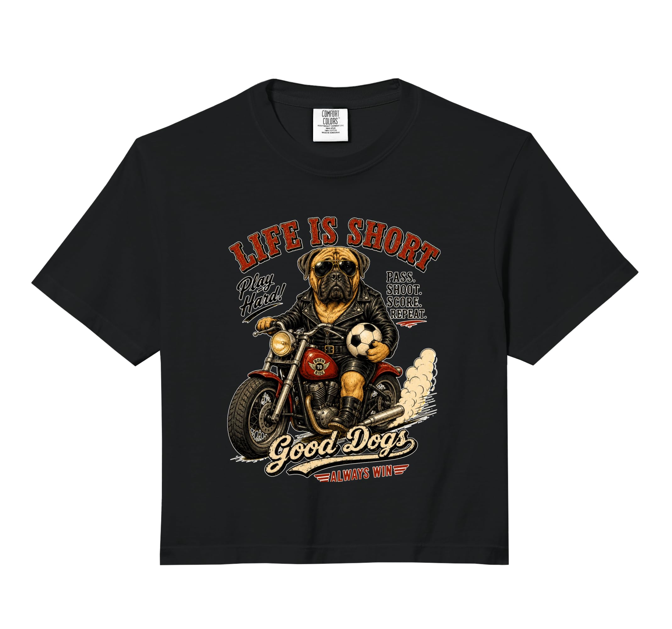 Mastiff Motorbike Love Footbal Hoodie - Fun Novelty Design for Adults