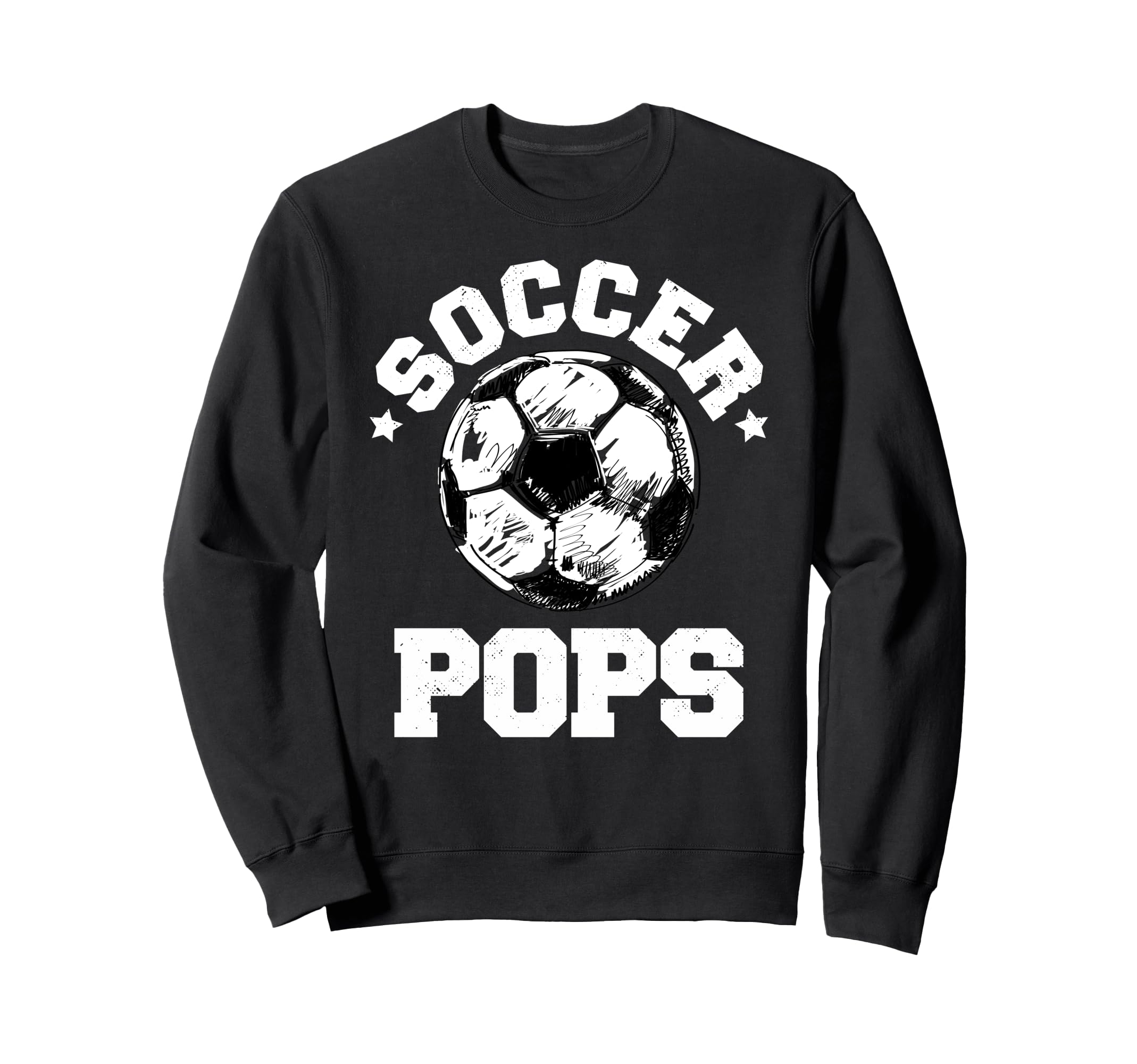 Soccer Pops Soccer Ball Distressed Sweatshirt - Novelty Apparel Men Women
