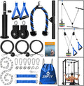 SERTT Weight Cable Pulley System Gym, Upgraded Cable Pulley Attachments for LAT Pull Down, Biceps Curl, Tricep, Arm Workouts - Home Gym Add On Equipment