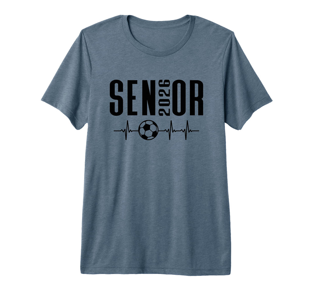 Senior 2026 Soccer Heartbeat Class 26 T-Shirt - Novelty Apparel Men Women