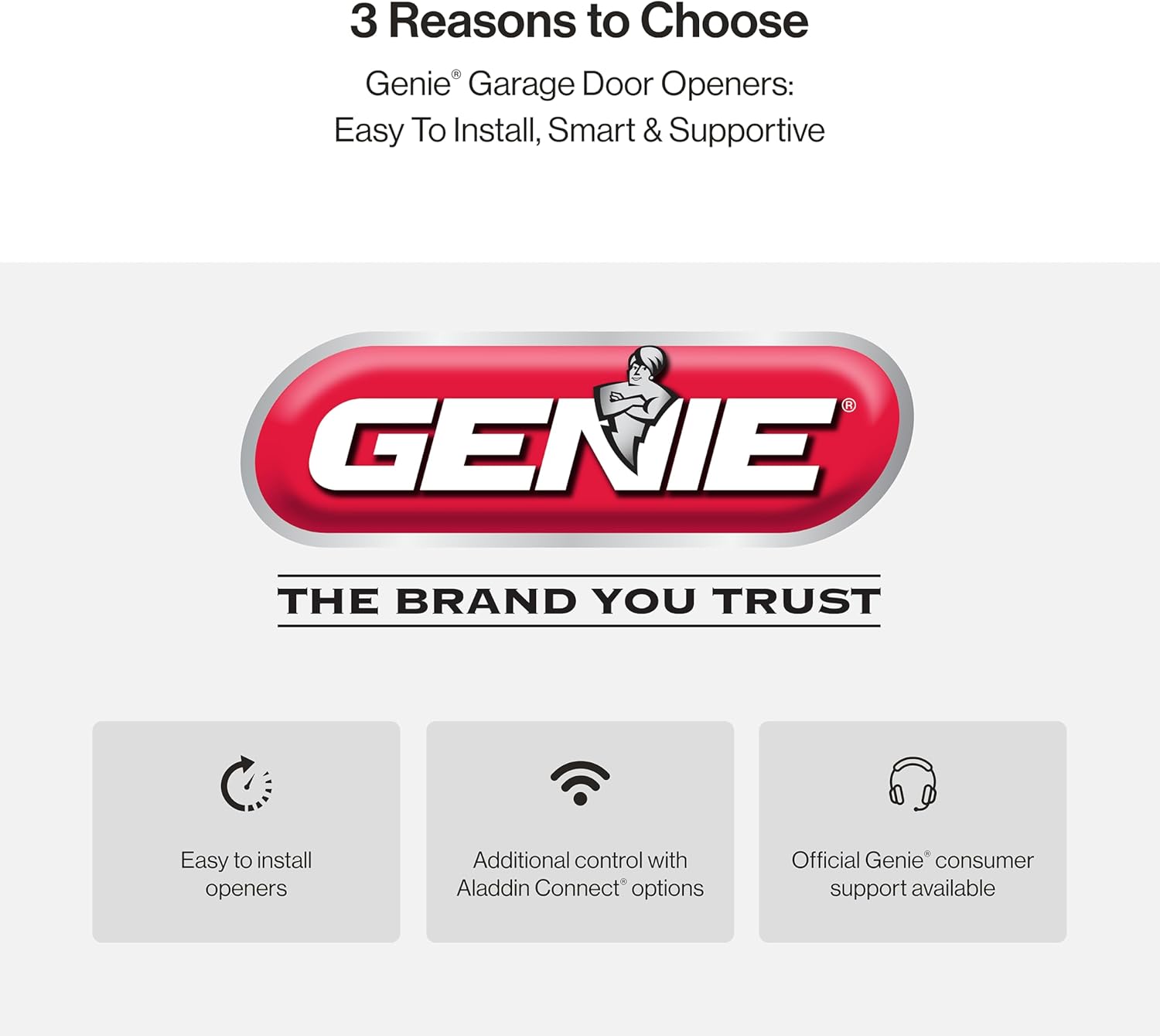 Genie QuietLift Connect – WiFi Smart Garage Door Opener with Added Wireless Keypad, ¾ HPC Smart Belt Drive – Compatible with Alexa and Google Assistant, Model 3053-TKV