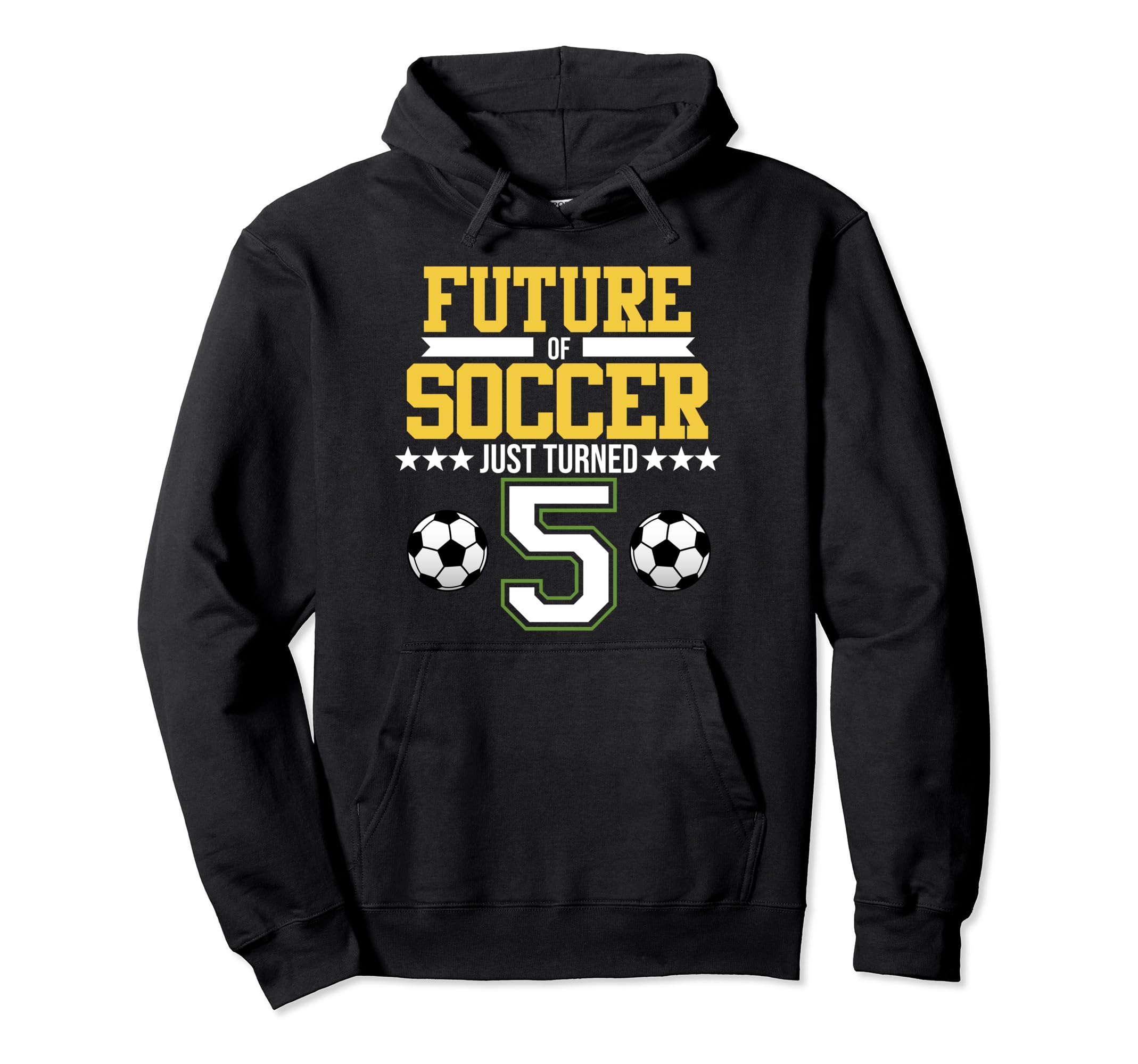 Future Soccer 5Th Birthday Sports Hoodie - Fun Novelty Design Men Women