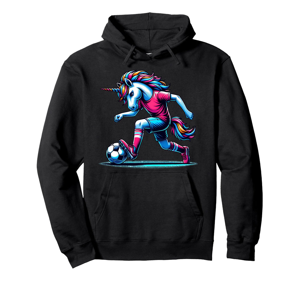Footballer Unicorn Fans Soccer Team Hoodie - Custom Art Print Men Women