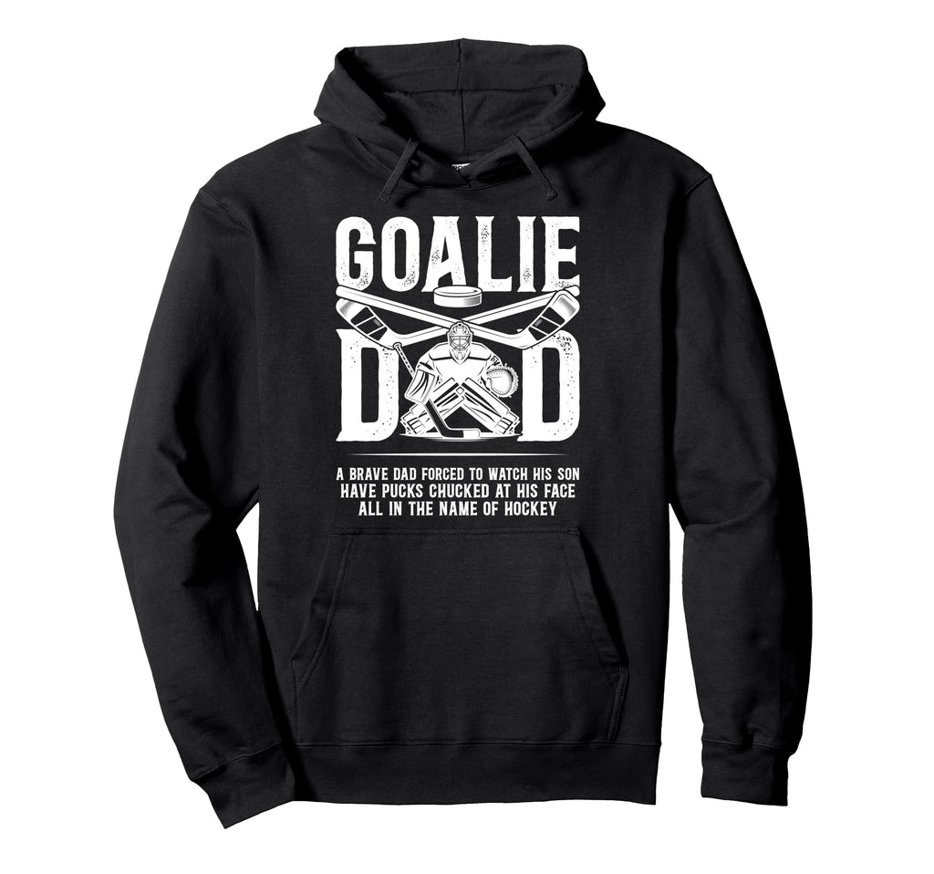 Hockey Goalie Dad Hockey Keeper Dad Hoodie - Minimalist Print Unisex