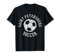Saint Petersburg Soccer Distressed 90S T-Shirt - Minimalist Print Unisex