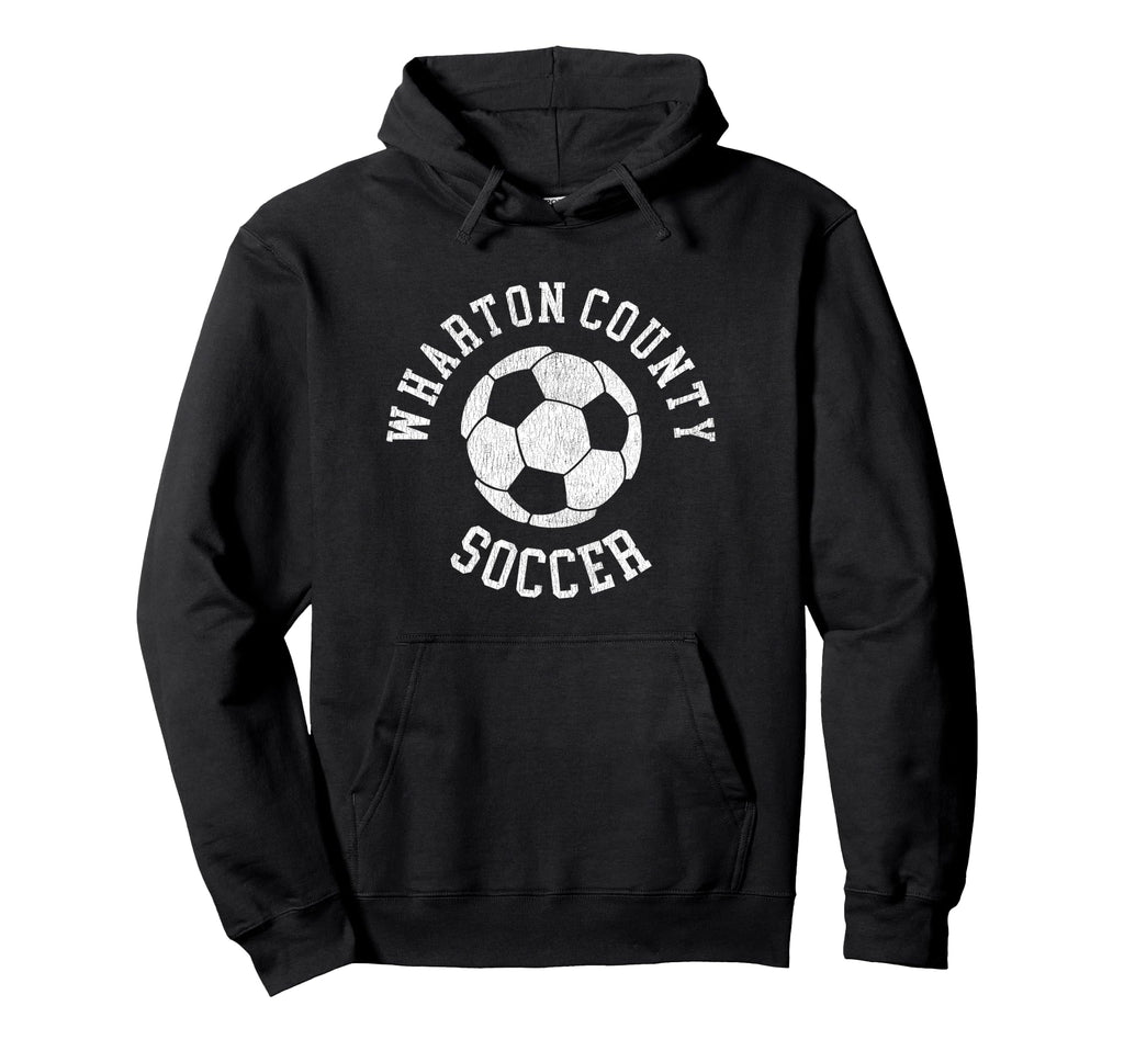 Wharton County Soccer Distressed 90S Hoodie - Aesthetic Graphic for Adults