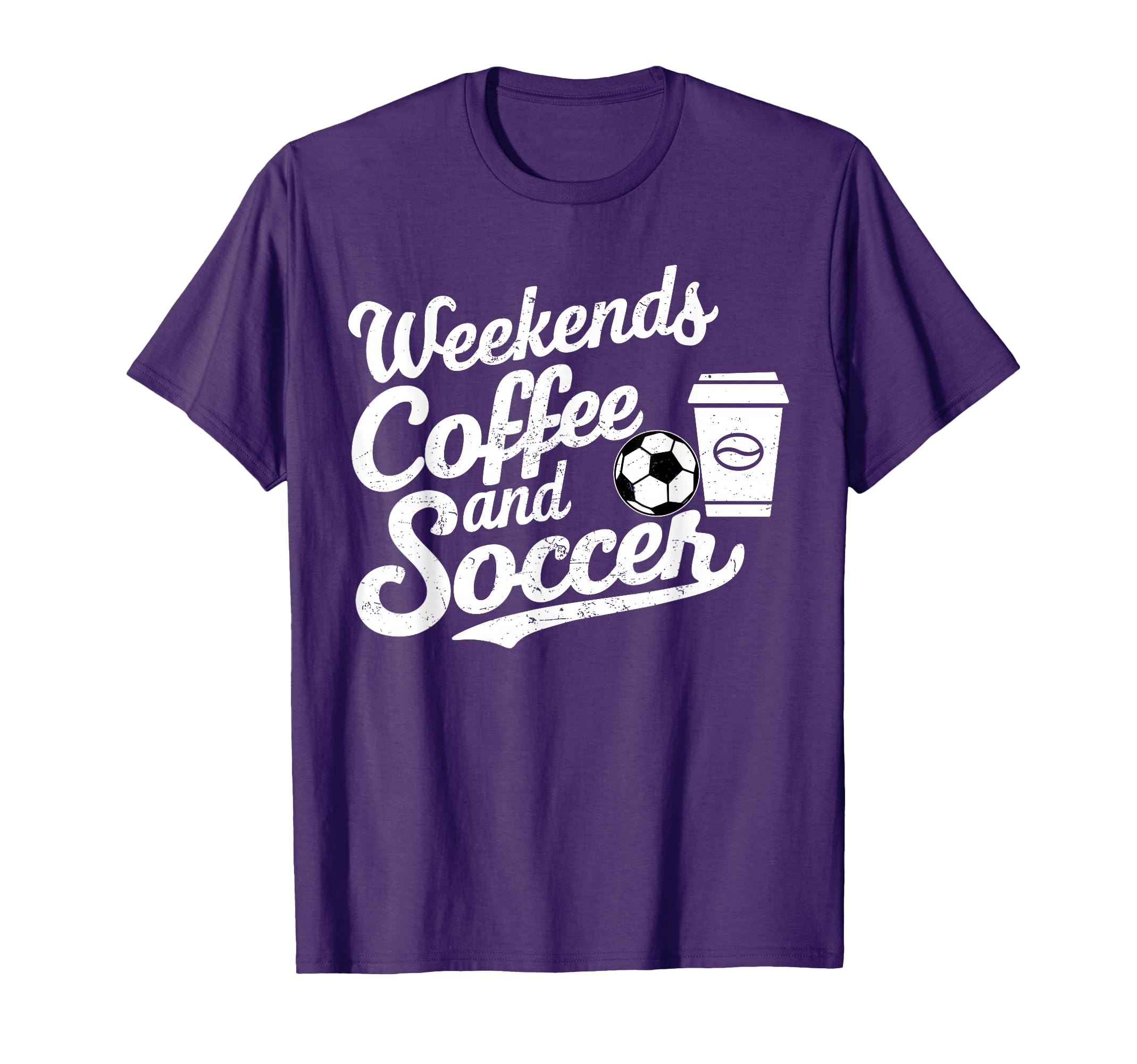 Weekends Coffee And Soccer Fun Soccer T-Shirt - Custom Art Print Unisex
